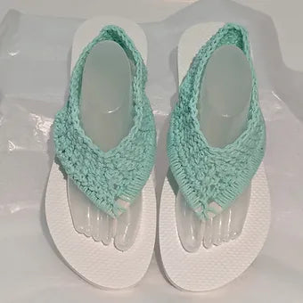 Aqua Bliss Crochet Flip Flops