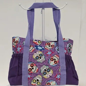 Purple Skulls Tote Bag