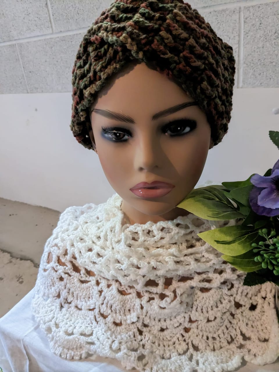 Brown-Tone Crochet Headband