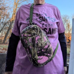 Pink Camo Allium Crossbody Bag