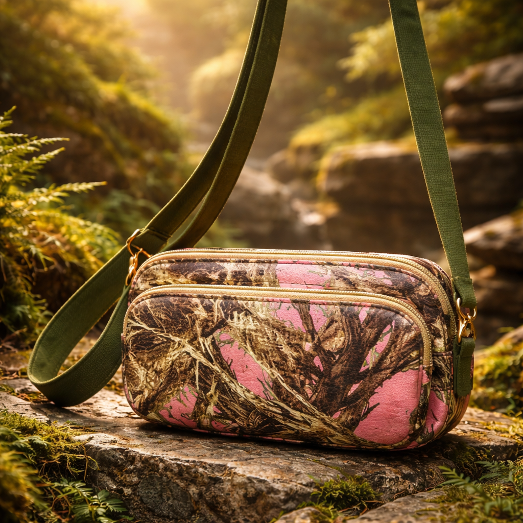 Pink Camo Allium Crossbody Bag - Image 3